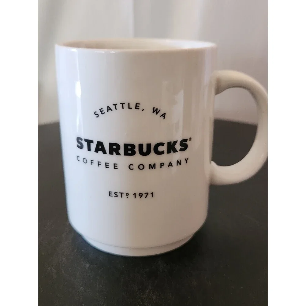 Starbucks Coffee Mug Seattle WA, White 2018, 14oz